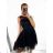Šaty elegantní plesové bez rukávu krajka dámské (uni s/m) ITALSKá MóDA IM919828/DR S/M black