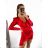 Šaty letní na ramínka dámské (S/M ONE SIZE) ITALSKÁ MÓDA IMPBB22B21841 S/M red