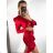 Šaty letní na ramínka dámské (S/M ONE SIZE) ITALSKÁ MÓDA IMPBB22B21841 S/M red