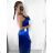 Šaty letní na ramínka dámské (S/M ONE SIZE) ITALSKÁ MÓDA IMPBB22B21841 S/M Royal blue