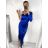 Šaty letní na ramínka dámské (S/M ONE SIZE) ITALSKÁ MÓDA IMPBB22B21841 S/M Royal blue