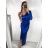 Šaty letní na ramínka dámské (S/M ONE SIZE) ITALSKÁ MÓDA IMPBB22B21841 S/M Royal blue
