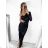 Šaty letní na ramínka dámské (S/M ONE SIZE) ITALSKÁ MÓDA IMPBB22B21841 S/M black