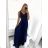 Women's long party dress with straps (S/M ONE SIZE) ITALIAN FASHION IMPSH2261102/DUsv. pink