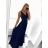 Women's long party dress with straps (S/M ONE SIZE) ITALIAN FASHION IMPSH2261102/DUsv. pink