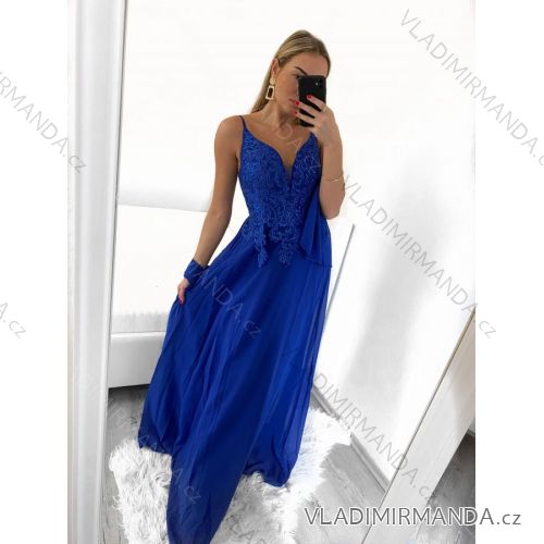 Women's elegant ball gown long straps dress (S / M ONE SIZE) ITALIAN FASHION IMM22650