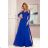 Šaty elegantní carmen bez rukávu dámské (S/M ONE SIZE) ITALSKÁ MÓDA IMPOC237185 Royal blue XXL