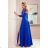 Šaty elegantní carmen bez rukávu dámské (S/M ONE SIZE) ITALSKÁ MÓDA IMPOC237185 Royal blue XXL