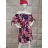 Women's Plus Size Carmen Short Sleeve Dress (XL/2XL/3XL ONE SIZE) POLISH FASHION PMLT22ELIZ/DU