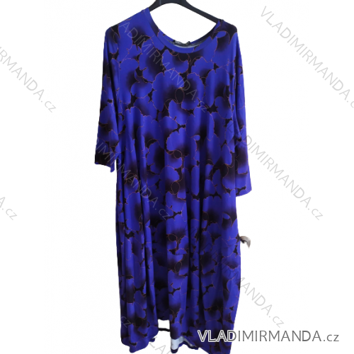 Dress 3/4 sleeve women's plus size (2XL/3XL ONE SIZE) POLISH FASHION PMLSF22SONA-23/DU 2XL/3XL blue