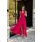 Women's Plus Size (42-46) Long Elegant Party Sleeveless Dress POLISH FASHION PMLBC23265-10 dark pink 48