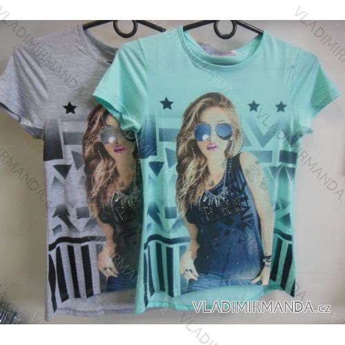 T-Shirt Short Sleeve Girls (134-164) GLASS BEAR C-8958
