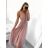 Women's Strapless Long Tulle Dress (S/M ONE SIZE) ITALIAN FASHION IMM238917