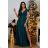 Women's Plus Size (42-46) Long Elegant Party Sleeveless Dress POLISH FASHION PMLBC23265-10 Green 36