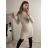 Women's Long Sleeve Cashmere Turtleneck Knit Dress (S/M ONE SIZE) EBELIEVE MA722S-3120/DU3 Green