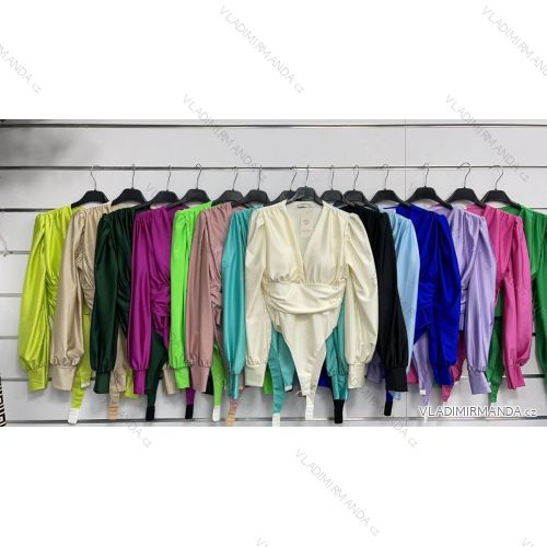 Women's Body Blouse Long Sleeve (S/M ONE SIZE) ITALIAN FASHION IMWAS23126