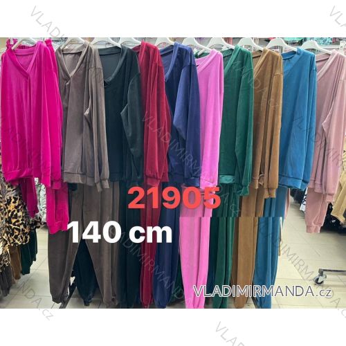 Women's Plus Size Velvet Tracksuit & Tracksuit Set (3XL/4XL ONE SIZE) POLISH FASHION IMWT2321905
