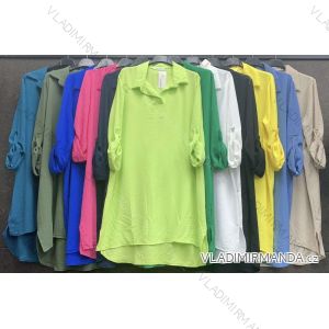 Women's Oversize Long Sleeve Shirt Dress (S/M/L ONE SIZE) ITALIAN FASHION IMWA23242
