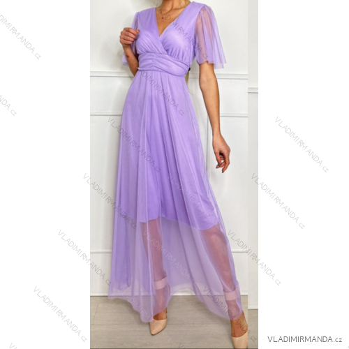 Women's Long Casual Short Sleeve Dress (S/M ONE SIZE) ITALIAN FASHION IMPBB23A10566