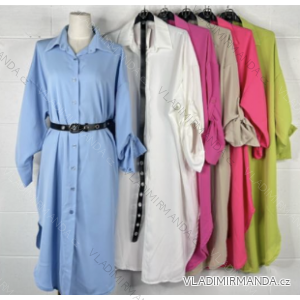 Women's Long Sleeve Shirt Dress (S/M ONE SIZE) ITALIAN FASHION IMPBB23F2713