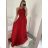 Women's elegant wedding social long dress with straps (S/M ONE SIZE) ITALIAN FASHION IMM2268806