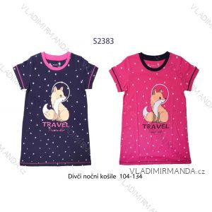 Night shirt short sleeve children's girls (104-134) WOLF S2383