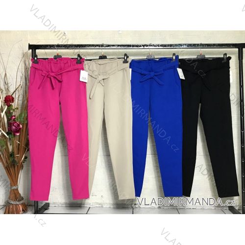 Women's Long Pants with Belt (S/M ONE SIZE) ITALIAN FASHION IMPGM2311917