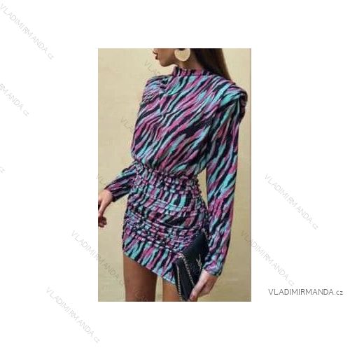 Women's Elegant Belt Long Sleeve Dress (S/M ONE SIZE) ITALIAN FASHION IMM23UN6139