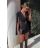 Women's Long Sleeve Elegant Belted Overalls/Dress (S/M ONE SIZE) ITALIAN FASHION IMM23m27030
