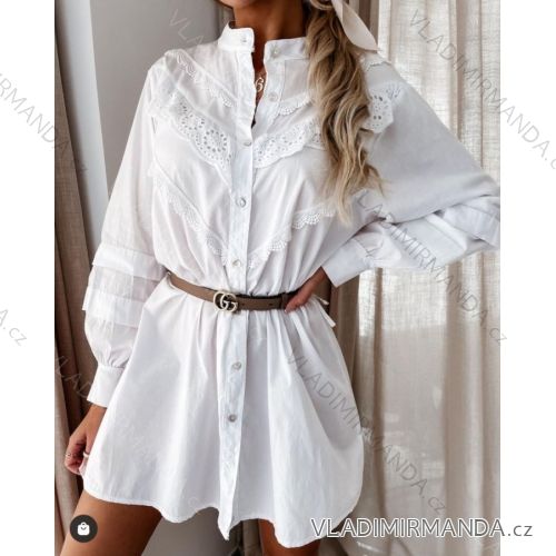 Women's Long Sleeve Shirt Dress (S/M ONE SIZE) ITALIAN FASHION IMPOC236210