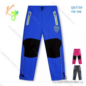 Children's trousers with cotton lining for girls and boys (116-146) KUGO QK7739