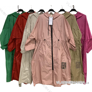 Women's Plus Size Extended Hooded Jacket (3XL/4XL ONE SIZE) ITALIAN FASHION IMC23145