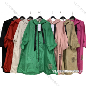 Women's Plus Size Extended Hooded Jacket (3XL/4XL ONE SIZE) ITALIAN FASHION IMC23151
