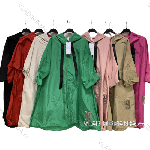 Women's Plus Size Extended Hooded Jacket (3XL/4XL ONE SIZE) ITALIAN FASHION IMC23151