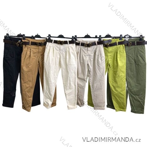 Women's Long Pants with Belt (S/M ONE SIZE) ITALIAN FASHION IMPLM23820187