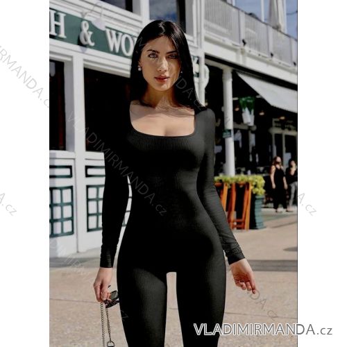 Women's Long Sleeve Jumpsuit (S/M ONE SIZE) ITALIAN FASHION IMPLP2326924090