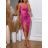 Women's elegant evening dress with straps (S/M ONE SIZE) ITALIAN FASHION IMPLP2338650085