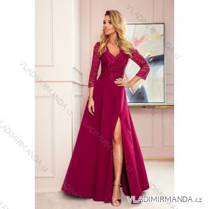 Elegant Lace Long 3/4 Sleeve Dress (S-2XL) ITALIAN FASHION NMC-309-1/DU
