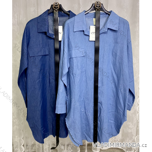 Women's Long Sleeve Belted Shirt Dress (S/M ONE SIZE) ITALIAN FASHION IMPLP2383460016