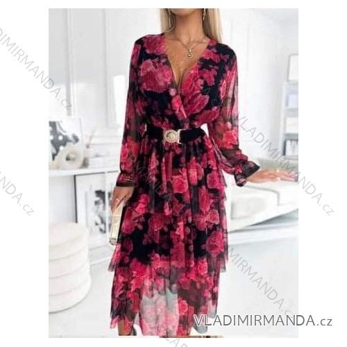 Women's Long Stretch Sleeveless Summer Dress (S / M / L ONE SIZE) ITALIAN FASHION IMWC222492