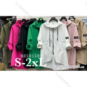 Extended spring jacket with hood for women (S-2XL) POLISH FASHION PMLB23B218139