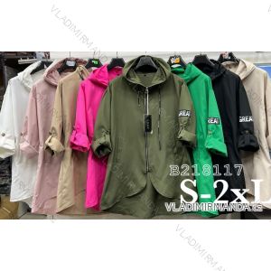 Extended spring jacket with hood for women (S-2XL) POLISH FASHION PMLB23B218117