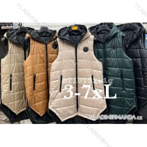 Women's Plus Size Spring Hooded Vest (3XL-7XL) POLISH FASHION PMLB23B210122B