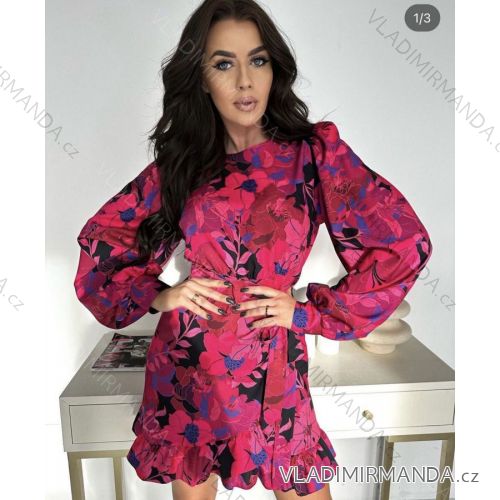 Women's Summer Long Sleeve Dress (S/M ONE SIZE) ITALIAN FASHION IMWGS23175