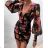Women's Elegant Long Sleeve Dress (S/M ONE SIZE) ITALIAN FASHION IMWE23462