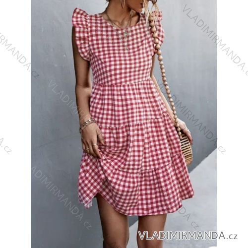 Women's Sleeveless Ruffle Summer Dress (S/M ONE SIZE) ITALIAN FASHION IMWD23471