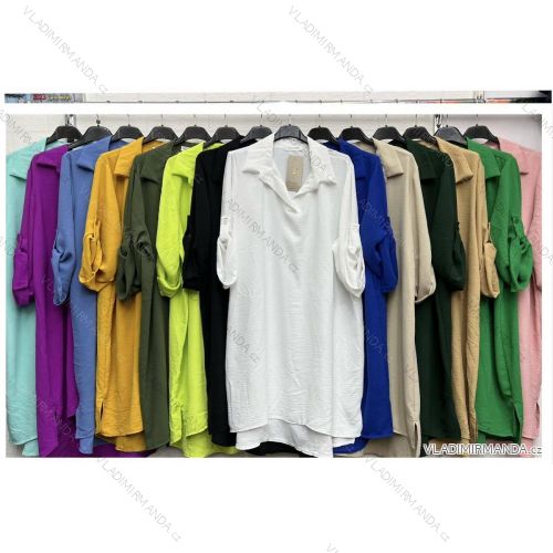 Women's short sleeve oversize dress (S/M ONE SIZE) ITALIAN FASHION IMWD23505