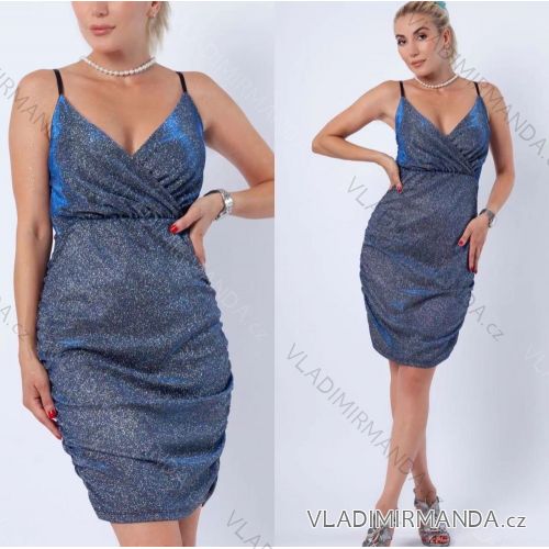 Women's Elegant Sparkly Sequin Strap Dress (S/M ONE SIZE) ITALIAN FASHION IMPLP2351106090