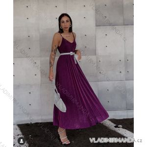 Women's Elegant Pleated Strap Dress (S/M ONE SIZE) ITALIAN FASHION IMPLP2380920125