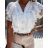 Women's Short Sleeve Lace Tunic/Blouse (S/M ONE SIZE) ITALIAN FASHION IMPGM236385